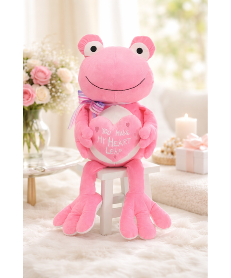 Heart Leap Frog Pink 17”
