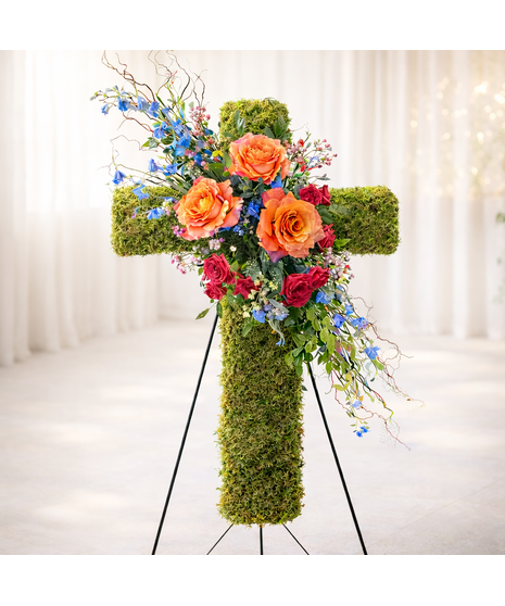 Moss Cross with Vibrant Color (Designer Choice)