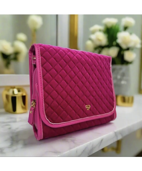 Classic Toiletry Case – Fuchsia Velvet