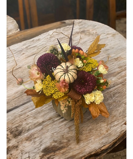 Fall centerpiece ceramic pumpkin