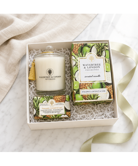Pineapple, Coconut  and Lime Candle & Soap Gift Set