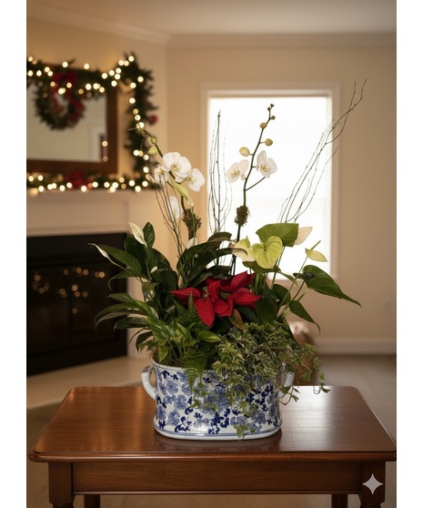 Christmas Chinoiserie Planter Deluxe