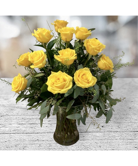 Yellow Dozen Roses