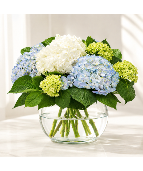 Fresh Hydrangea Bowl Blue