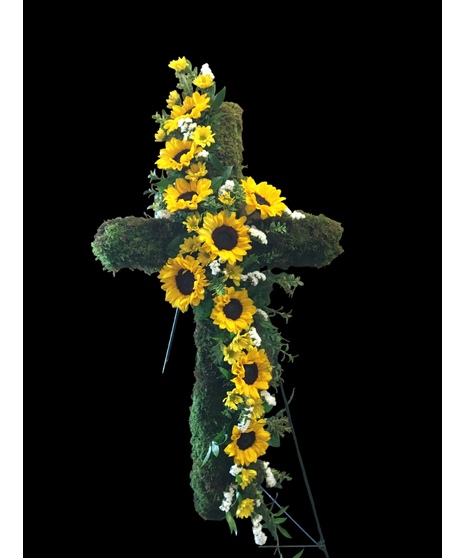 Sunflower Moss Cross