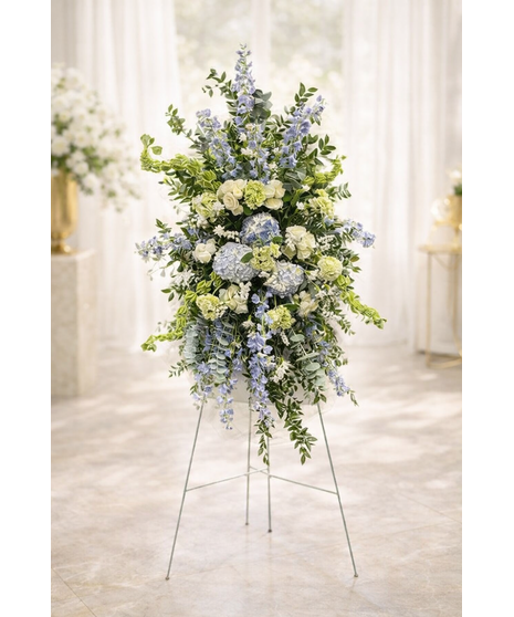 Blue Green White Sympathy Spray