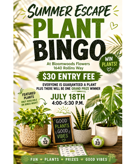 Plant Bingo July 18th
