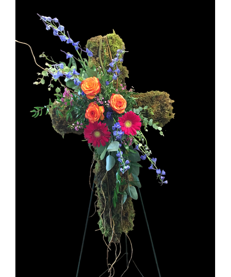 Moss Cross with Vibrant Color