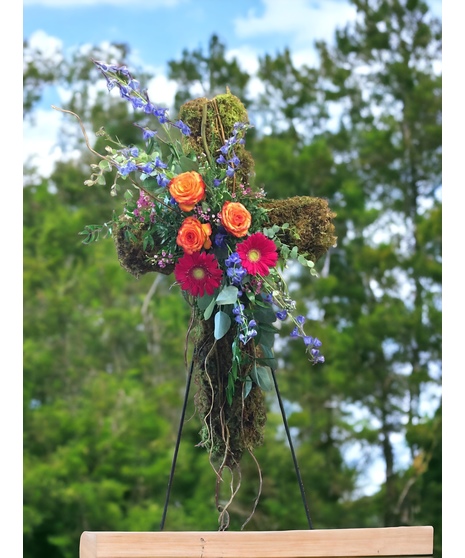 Moss Cross with Vibrant Color (Designer Choice)