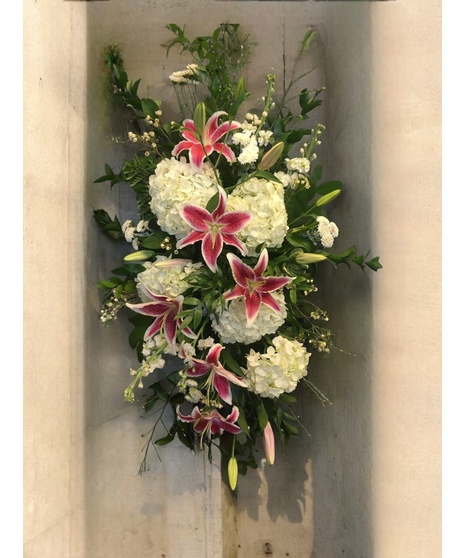 Stargazer Lily and Hydrangea Spray