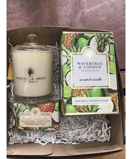 Pineapple, Coconut  and Lime Candle & Soap Gift Set