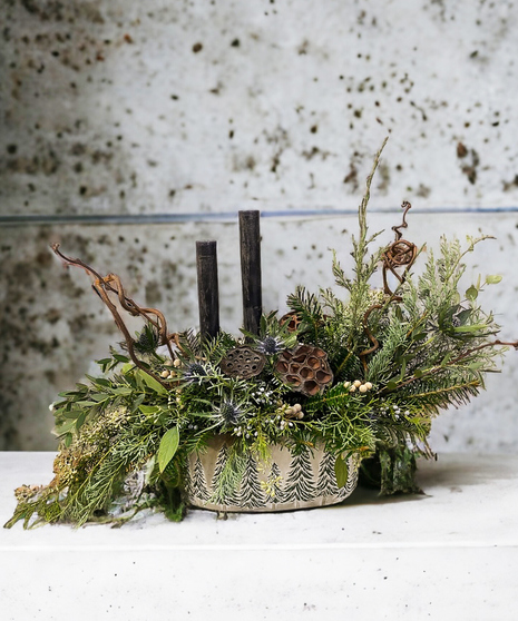 Evergreen trees centerpiece